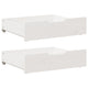 Vidaxl bedlades 2 st 75x55x17 cm massief grenenhout wit