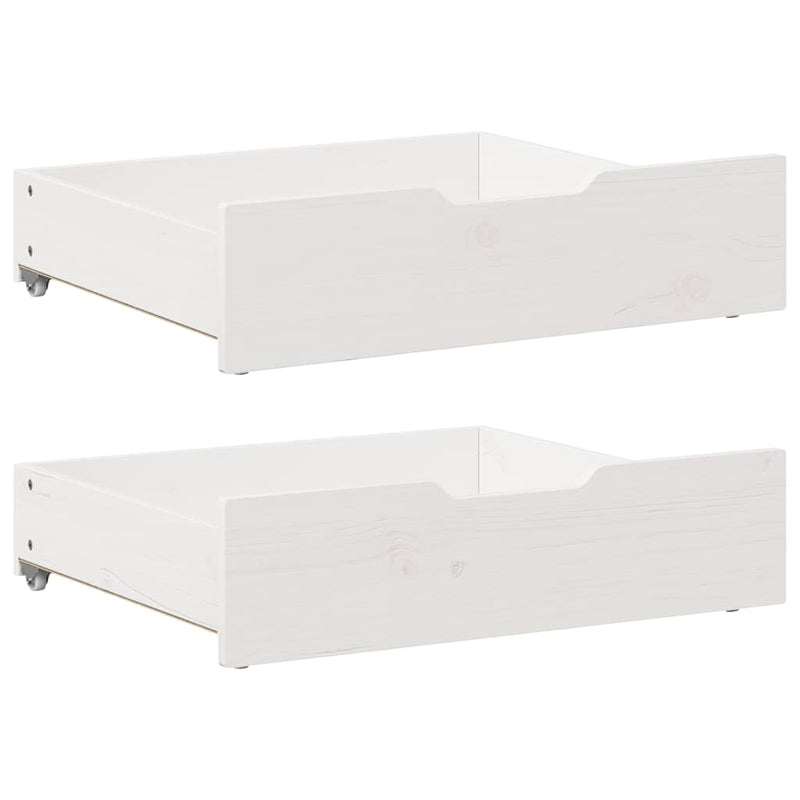 Afbeelding laden in galerijviewer, Vidaxl bedlades 2 st 65x55x17 cm massief grenenhout wit

