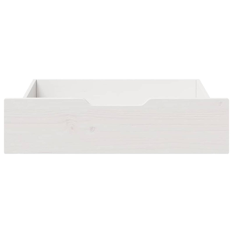 Afbeelding laden in galerijviewer, Vidaxl bedlades 2 st 65x55x17 cm massief grenenhout wit
