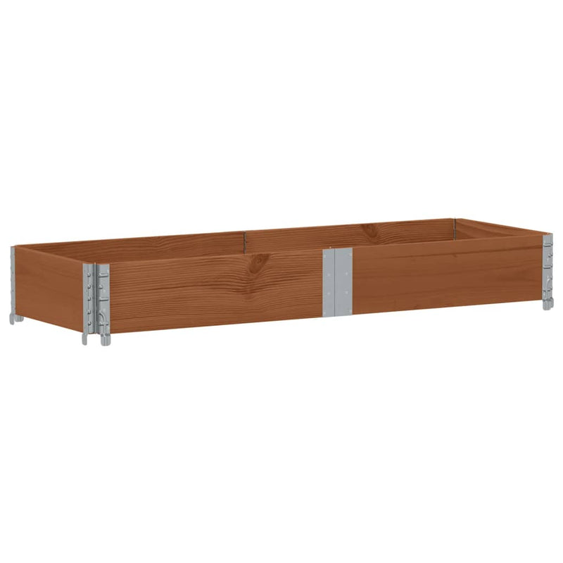 Afbeelding laden in galerijviewer, Vidaxl palletopzetrand 150x50 cm massief grenenhout bruin

