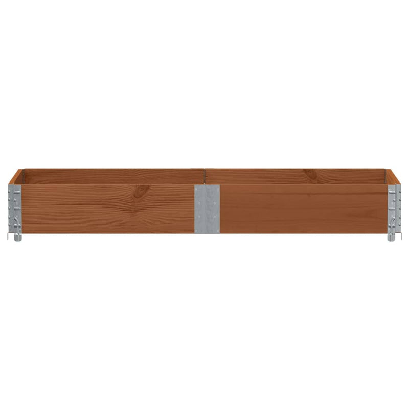 Afbeelding laden in galerijviewer, Vidaxl palletopzetrand 150x50 cm massief grenenhout bruin
