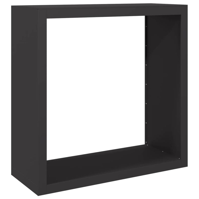 Afbeelding laden in galerijviewer, Vidaxl haardhoutrek 100x40x100 cm staal zwart
