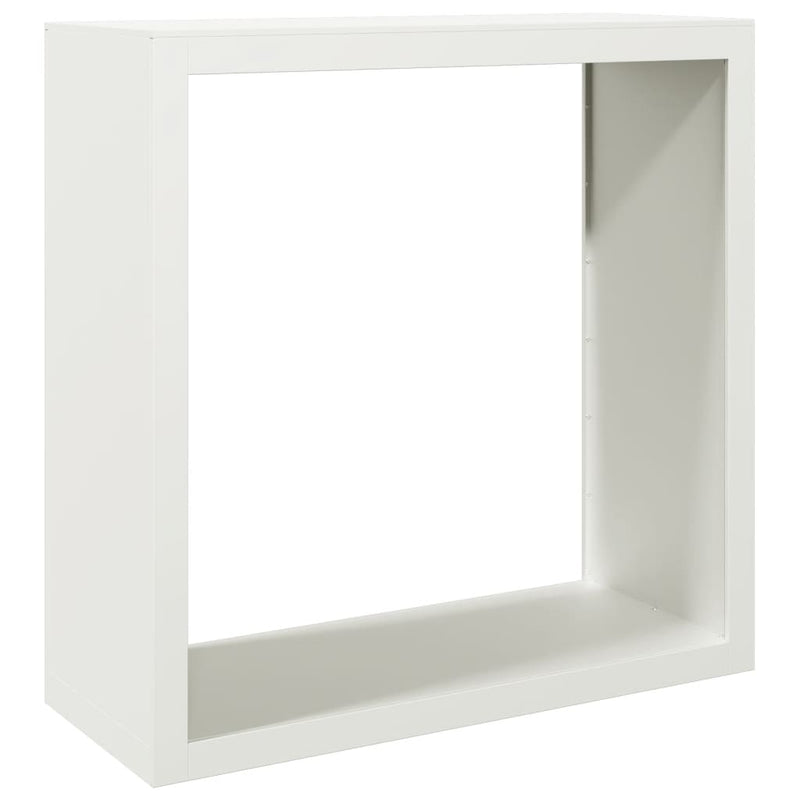 Afbeelding laden in galerijviewer, Vidaxl haardhoutrek 100x40x100 cm staal wit
