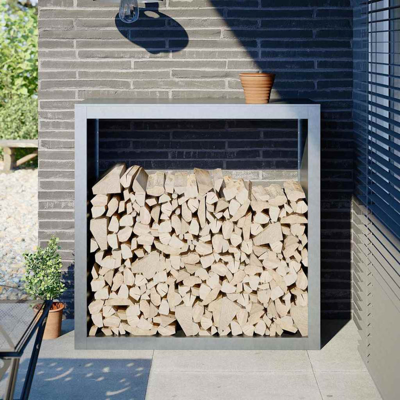 Afbeelding laden in galerijviewer, Vidaxl haardhoutrek 100x40x100 cm gegalvaniseerd staal
