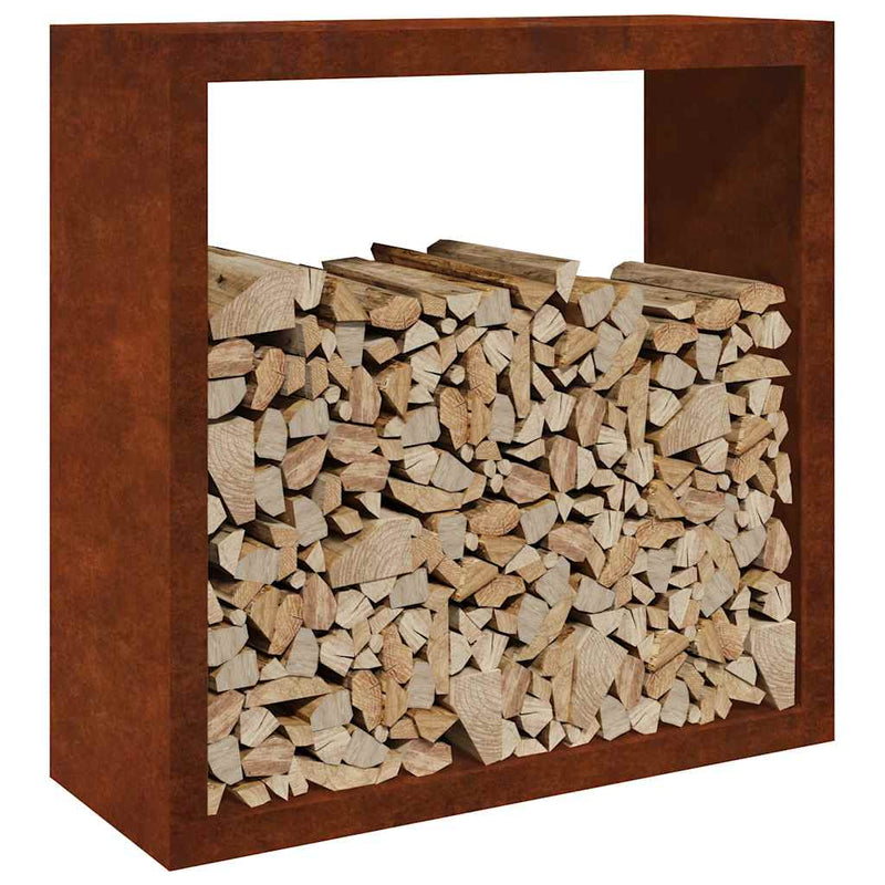 Afbeelding laden in galerijviewer, Vidaxl brandhoutrek 100x40x100 cm weervast staal
