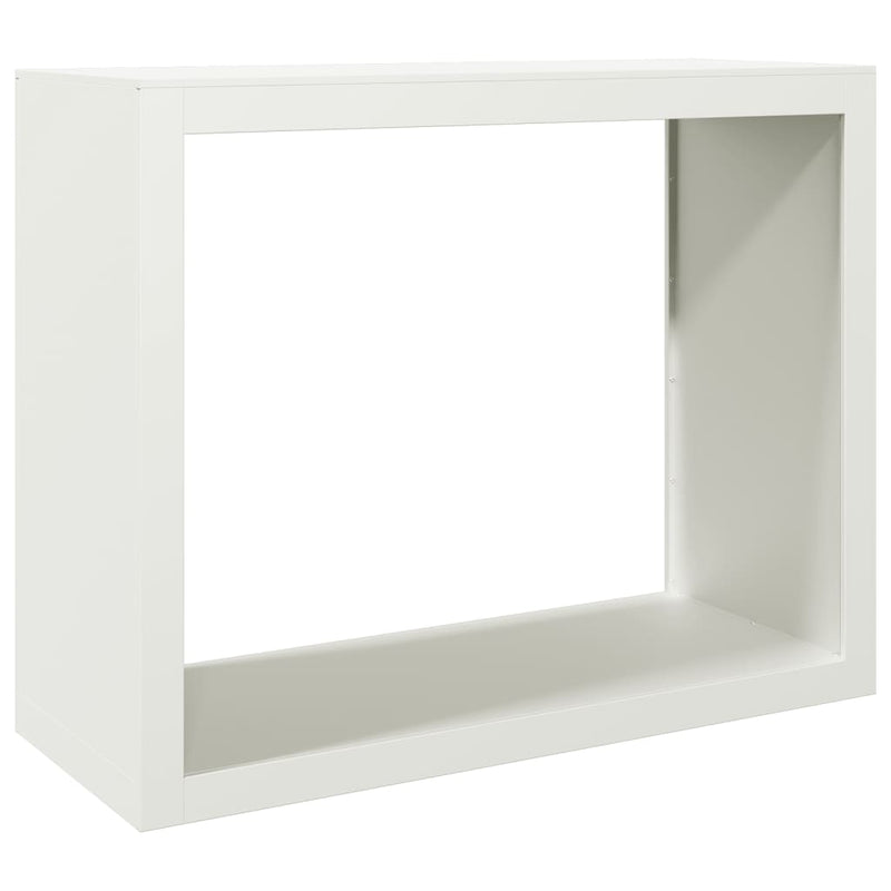 Afbeelding laden in galerijviewer, Vidaxl haardhoutrek 100x40x80 cm staal wit
