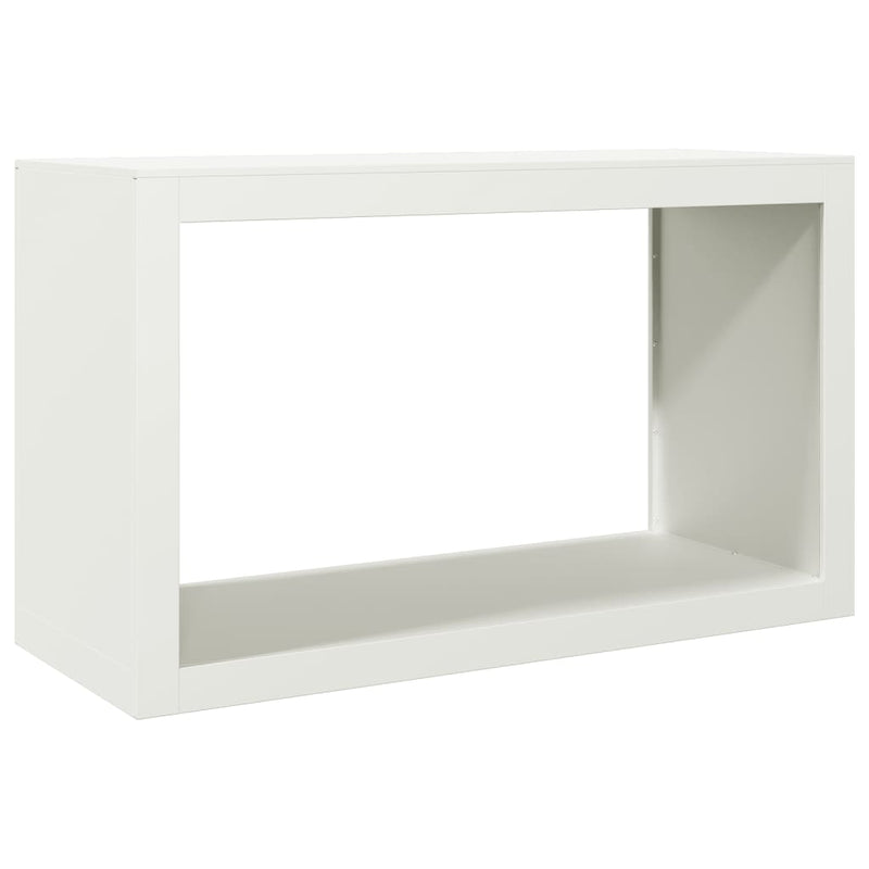 Afbeelding laden in galerijviewer, Vidaxl haardhoutrek 100x40x60 cm staal wit
