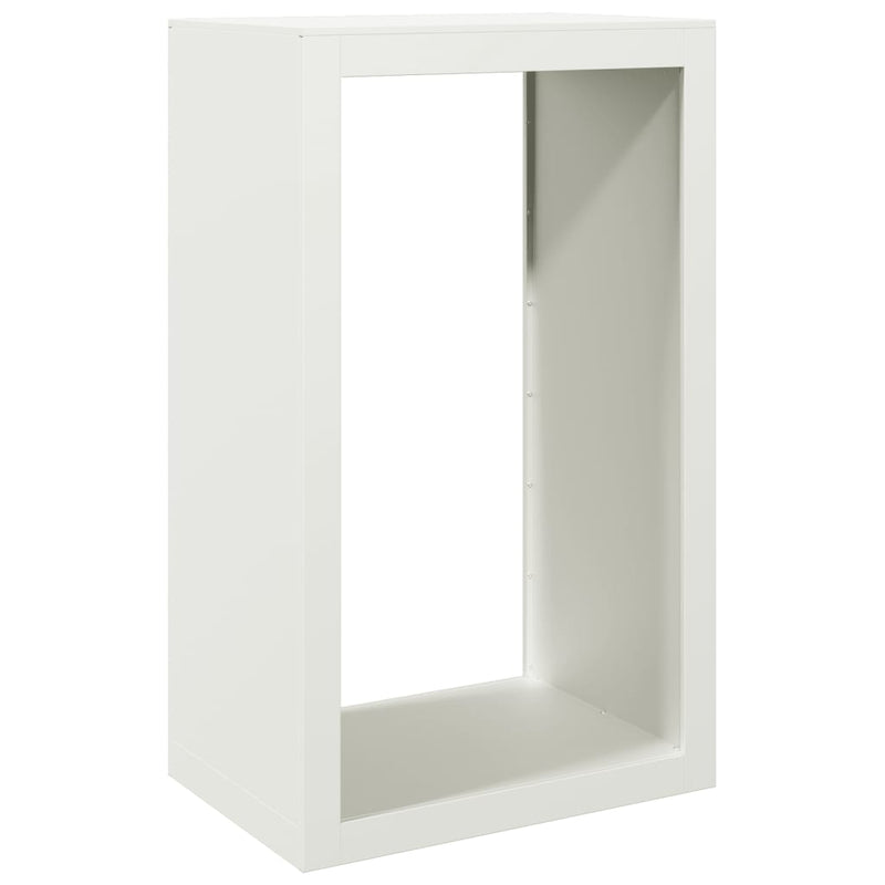 Afbeelding laden in galerijviewer, Vidaxl haardhoutrek 60x40x100 cm staal wit

