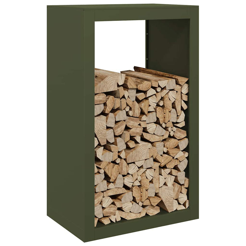 Afbeelding laden in galerijviewer, Vidaxl haardhoutrek 60x40x100 cm staal groen
