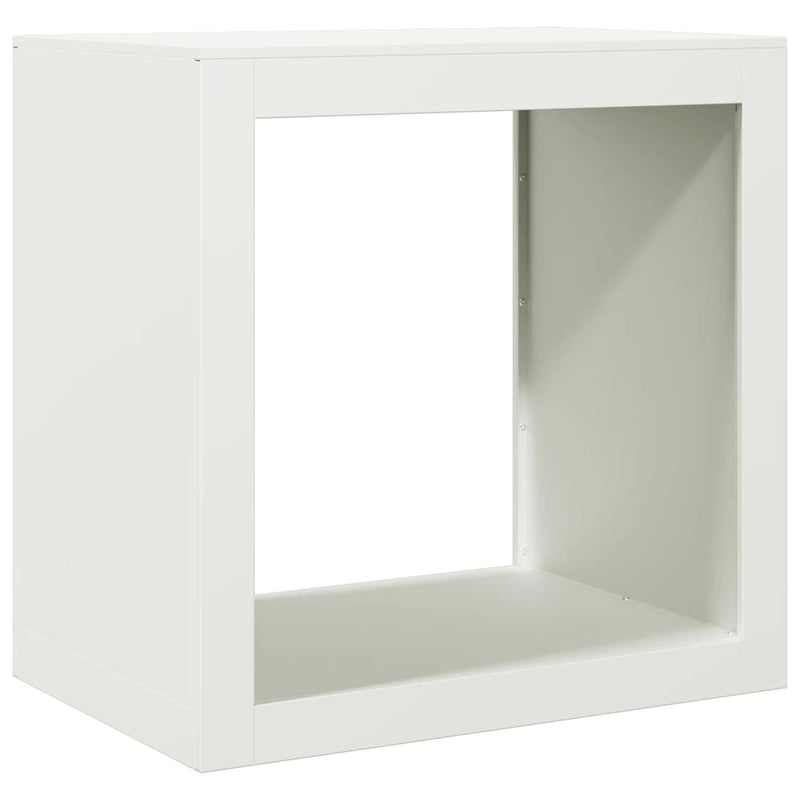 Afbeelding laden in galerijviewer, Vidaxl haardhoutrek 60x40x60 cm staal wit
