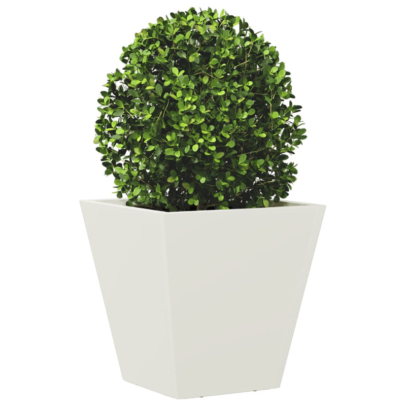 Afbeelding laden in galerijviewer, Vidaxl plantenbak 30x30x30 cm staal wit
