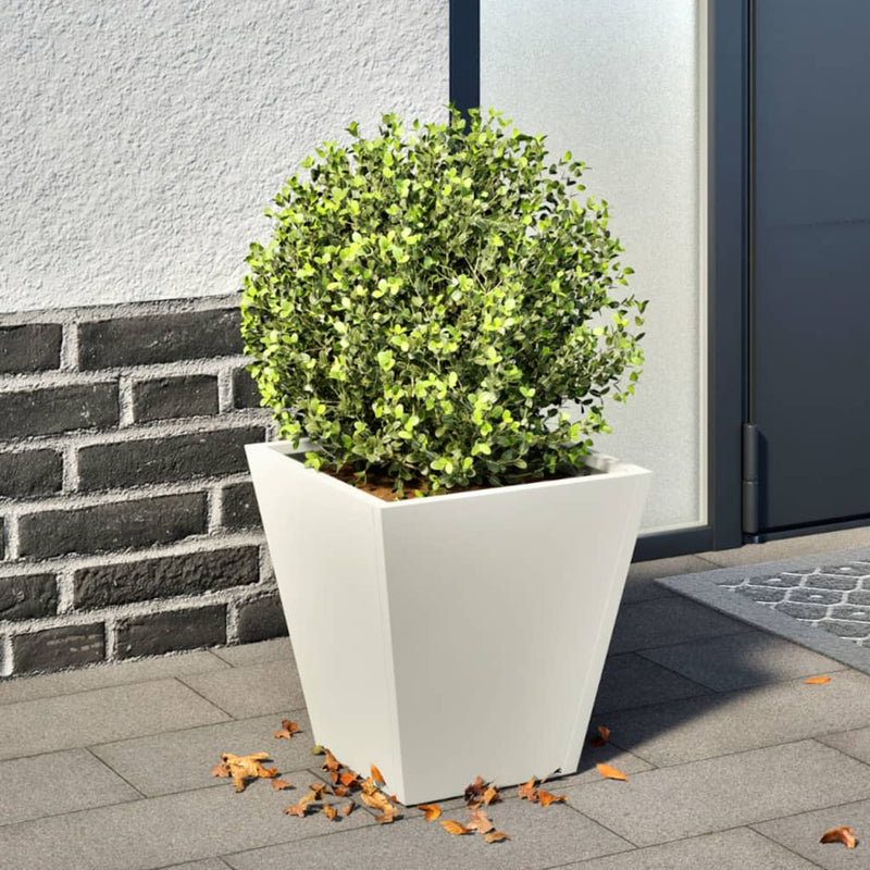 Afbeelding laden in galerijviewer, Vidaxl plantenbak 30x30x30 cm staal wit
