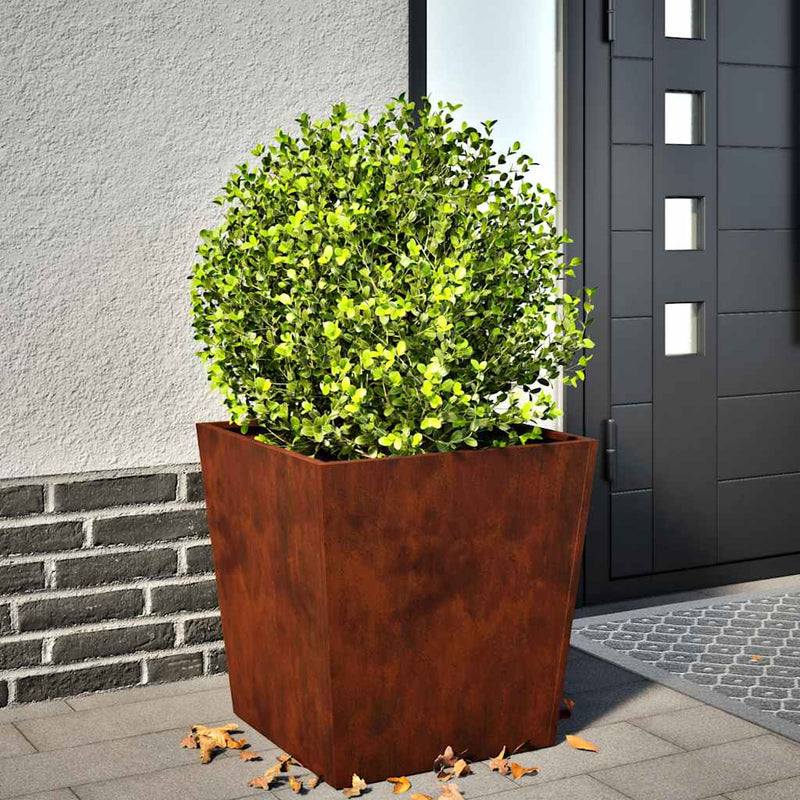 Afbeelding laden in galerijviewer, Vidaxl plantenbak 50x50x50 cm weervast staal
