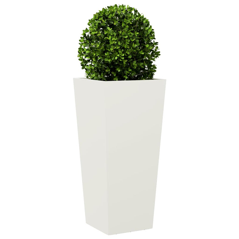 Afbeelding laden in galerijviewer, Vidaxl plantenbak 35x35x75 cm staal wit
