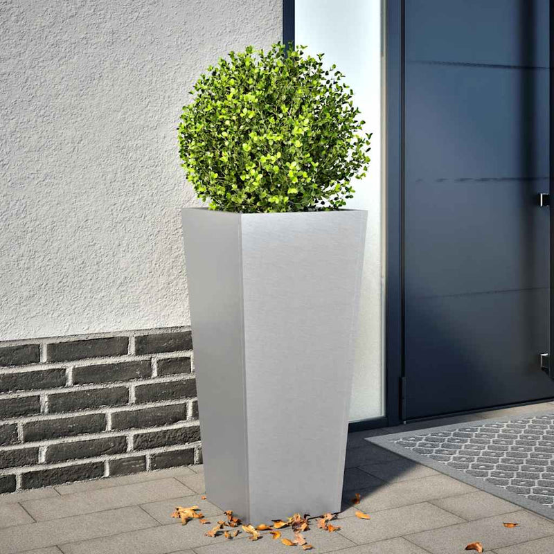 Afbeelding laden in galerijviewer, Vidaxl plantenbak 35x35x75 cm gegalvaniseerd staal
