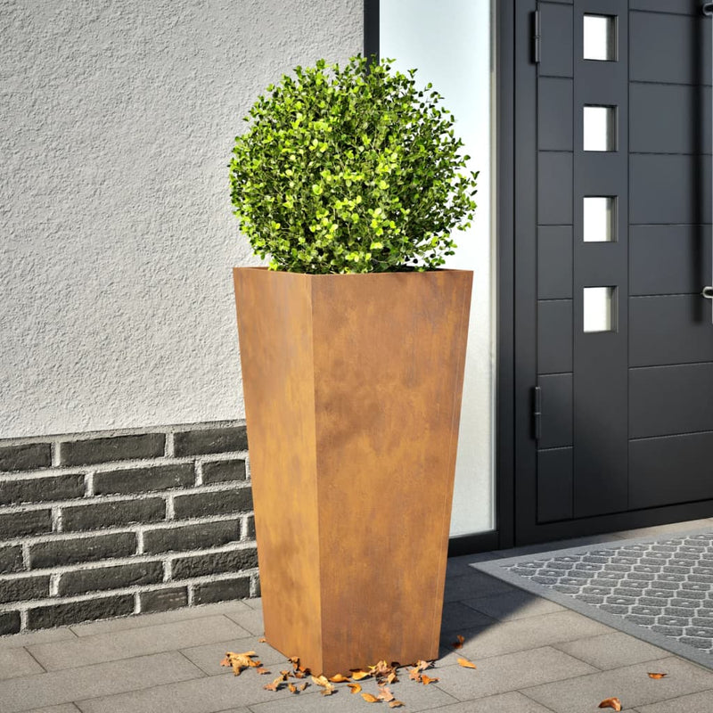 Afbeelding laden in galerijviewer, Vidaxl plantenbak 35x35x75 cm weervast staal

