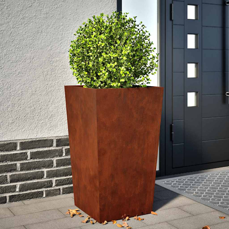 Afbeelding laden in galerijviewer, Vidaxl plantenbak 45x45x75 cm weervast staal
