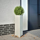 Vidaxl plantenbakken 2 st driehoek 30x26x75 cm staal wit