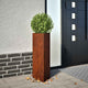 Vidaxl plantenbakken 2 st driehoekig 30x26x75 cm weervast staal