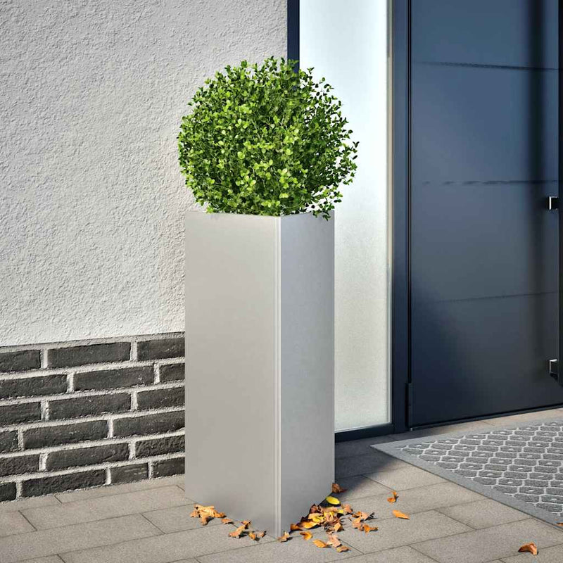 Afbeelding laden in galerijviewer, Vidaxl plantenbak driehoek 40x34,5x75 cm gegalvaniseerd staal
