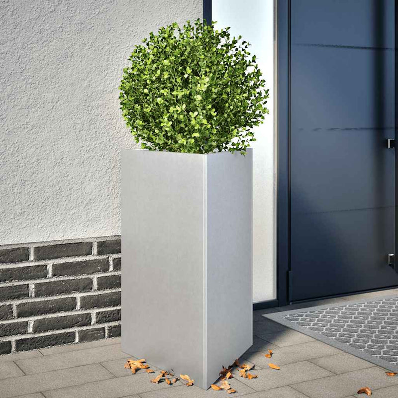 Afbeelding laden in galerijviewer, Vidaxl plantenbak driehoek 50x43x75 cm gegalvaniseerd staal
