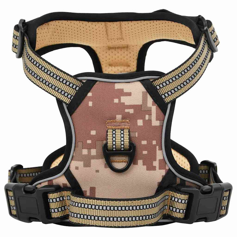 Afbeelding laden in galerijviewer, Vidaxl hondentuigje met riem en halsband verstelbaar m camouflagebruin
