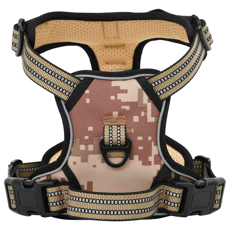 Afbeelding laden in galerijviewer, Vidaxl hondentuigje met riem en halsband verstelbaar l camouflagebruin
