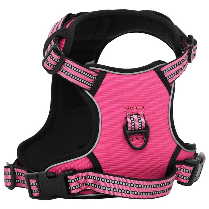 Afbeelding laden in galerijviewer, Vidaxl hondentuigje met riem en halsband verstelbaar xl roze
