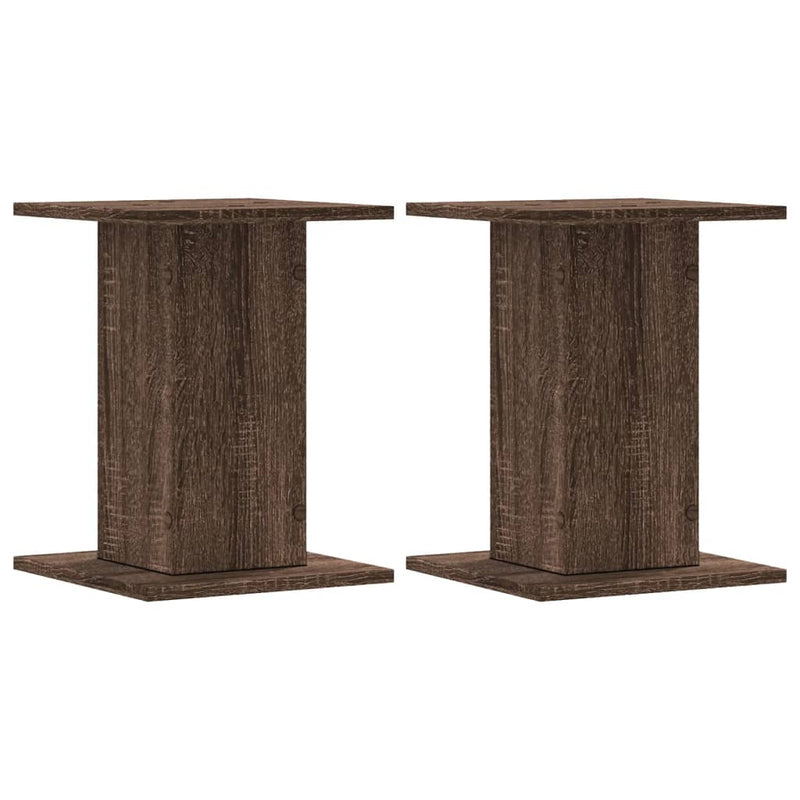 Afbeelding laden in galerijviewer, Vidaxl speakerstandaards 2 st 30x30x40 cm bewerkt hout bruin eiken
