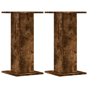 Vidaxl speakerstandaards 2 st 30x30x60 cm bewerkt hout gerookt eiken