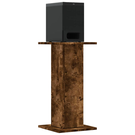 Vidaxl speakerstandaards 2 st 30x30x60 cm bewerkt hout gerookt eiken