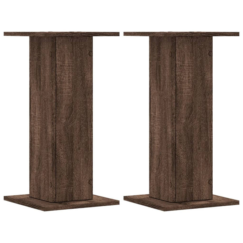 Afbeelding laden in galerijviewer, VidaXL Speakerstandaards 2 st 30x30x60 cm bewerkt hout bruin eiken
