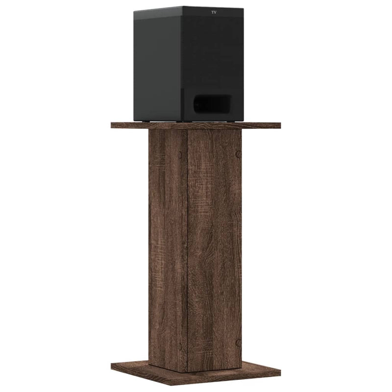 Afbeelding laden in galerijviewer, VidaXL Speakerstandaards 2 st 30x30x60 cm bewerkt hout bruin eiken
