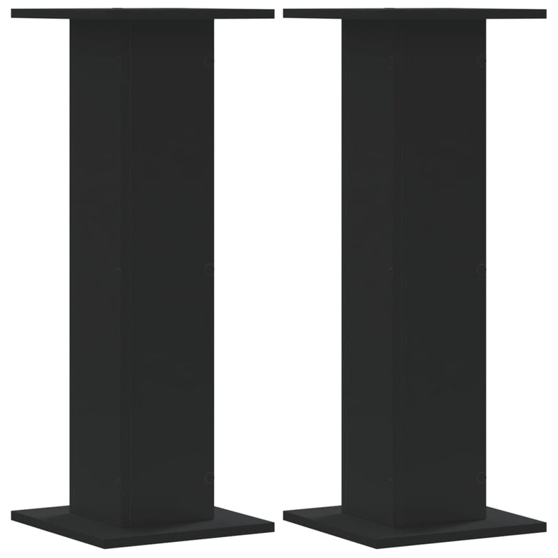 Afbeelding laden in galerijviewer, Vidaxl speakerstandaards 2 st 30x30x80 cm bewerkt hout zwart
