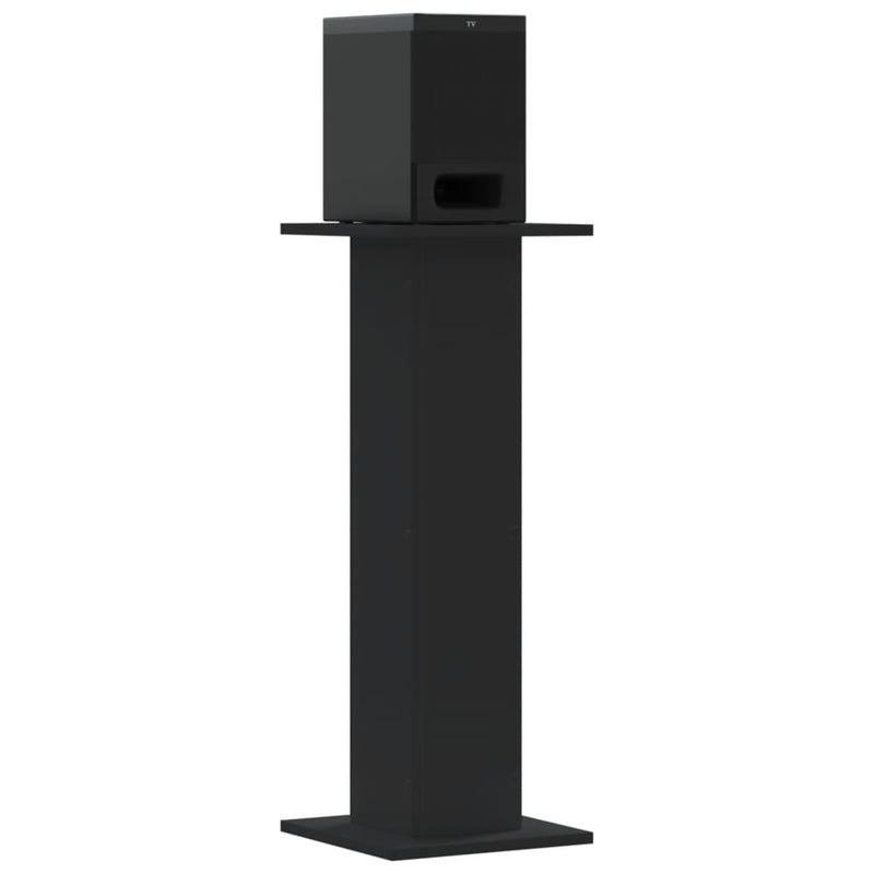 Afbeelding laden in galerijviewer, Vidaxl speakerstandaards 2 st 30x30x80 cm bewerkt hout zwart
