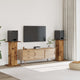 Vidaxl speakerstandaards 2 st 30x30x80 cm bewerkt hout oud houtkleurig