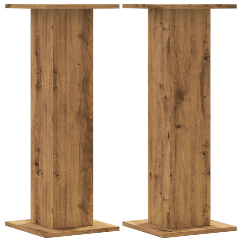 Afbeelding laden in galerijviewer, Vidaxl speakerstandaards 2 st 30x30x80 cm hout artisanaal eikenkleurig
