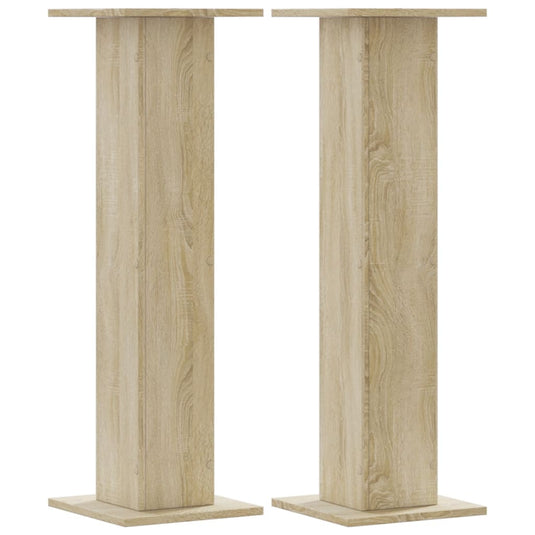 Vidaxl speakerstandaards 2 st 30x30x95 cm bewerkt hout sonoma eiken