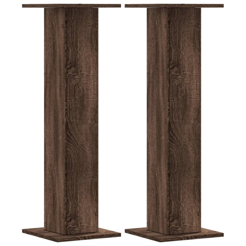 Afbeelding laden in galerijviewer, Vidaxl speakerstandaards 2 st 30x30x95 cm bewerkt hout bruin eiken
