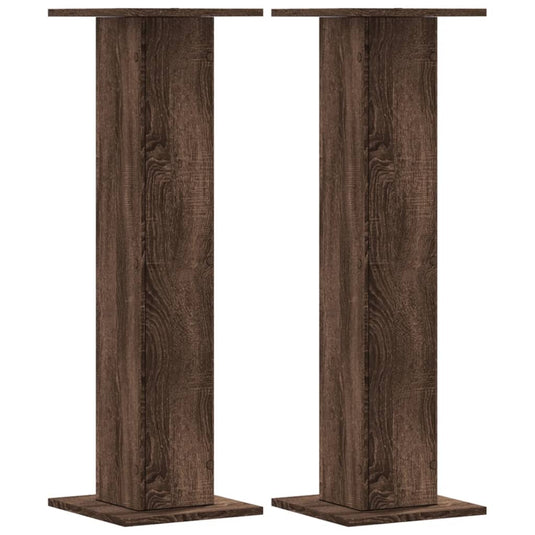 Vidaxl speakerstandaards 2 st 30x30x95 cm bewerkt hout bruin eiken