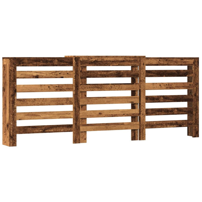 Afbeelding laden in galerijviewer, Vidaxl radiatorombouw 205x21,5x83,5 cm bewerkt hout oud hout
