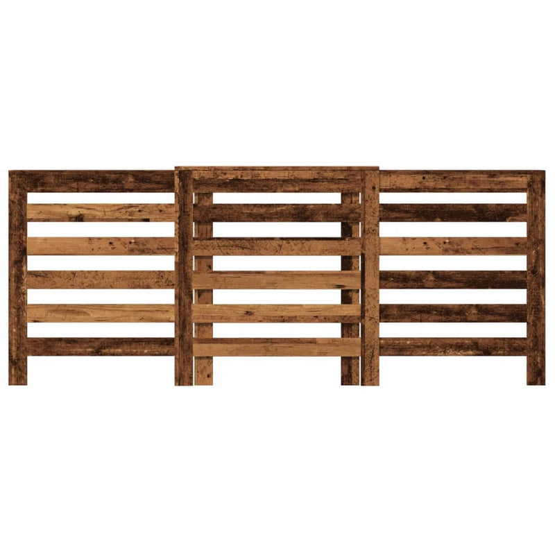 Afbeelding laden in galerijviewer, Vidaxl radiatorombouw 205x21,5x83,5 cm bewerkt hout oud hout
