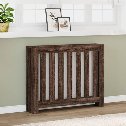 Vidaxl radiatorombouw 104x20x82 cm bewerkt hout bruin eikenkleurig