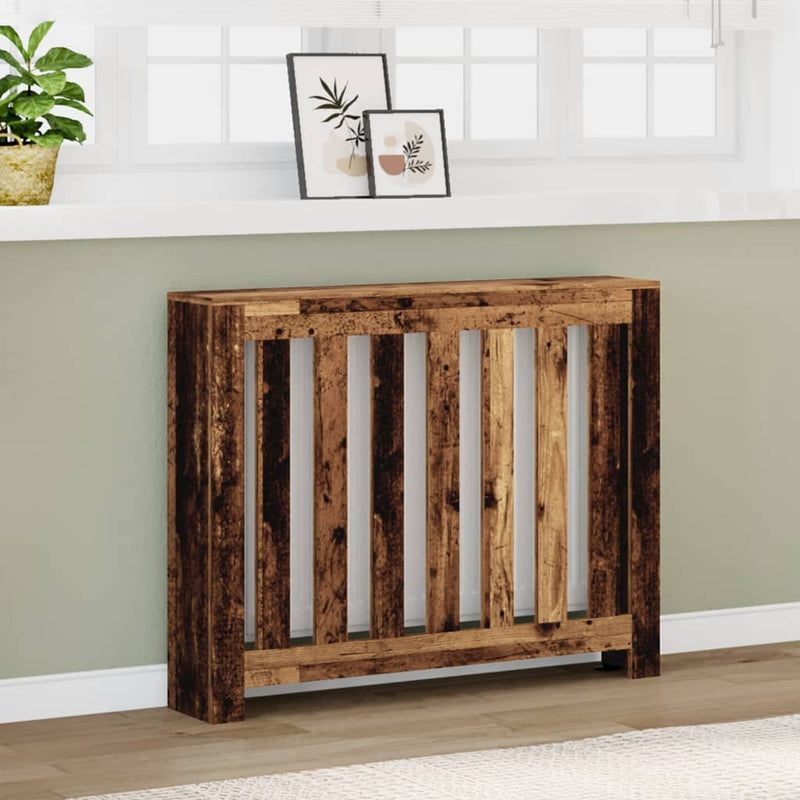 Afbeelding laden in galerijviewer, Vidaxl radiatorombouw 104x20x82 cm bewerkt hout oud hout
