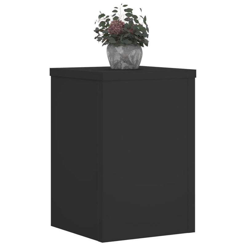 Afbeelding laden in galerijviewer, Vidaxl plantenstandaards 2 st 20x20x30 cm bewerkt hout zwart
