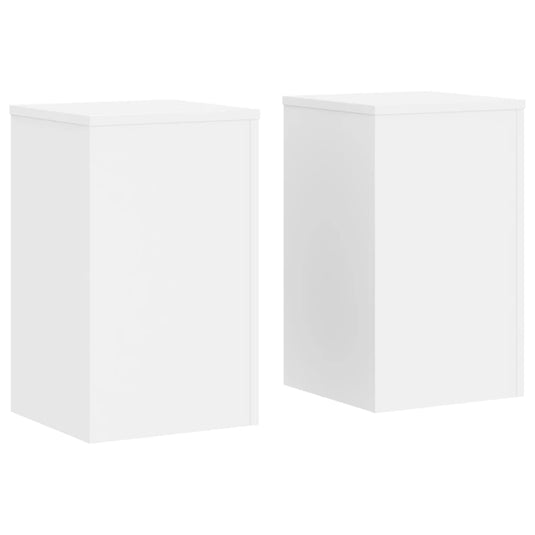 Vidaxl plantenstandaards 2 st 30x30x50 cm bewerkt hout wit