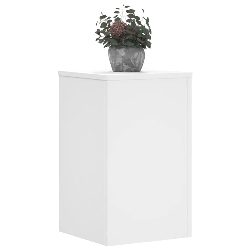 Afbeelding laden in galerijviewer, Vidaxl plantenstandaards 2 st 30x30x50 cm bewerkt hout wit
