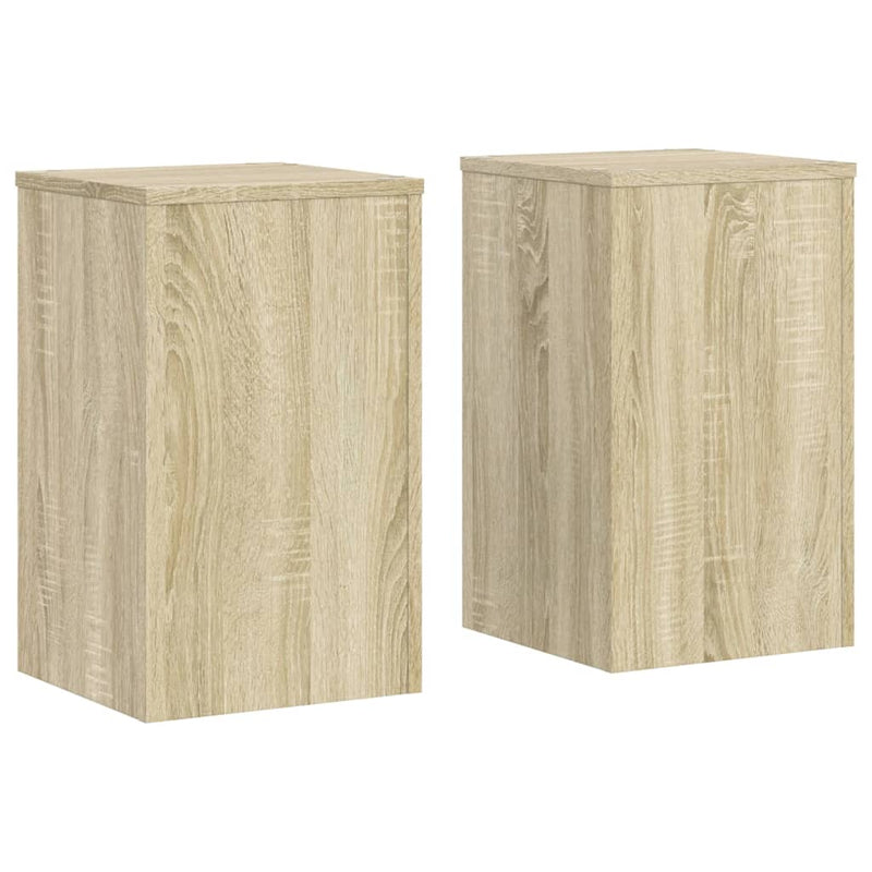 Afbeelding laden in galerijviewer, Vidaxl plantenstandaards 2 st 30x30x50 cm bewerkt hout sonoma eiken
