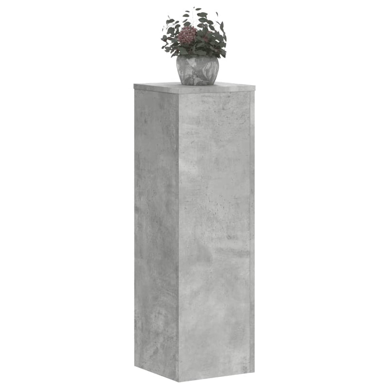 Afbeelding laden in galerijviewer, Vidaxl plantenstandaards 2 st 25x25x80 cm bewerkt hout betongrijs
