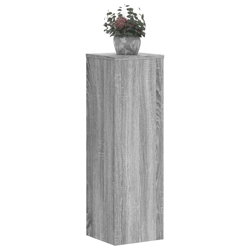 Afbeelding laden in galerijviewer, Vidaxl plantenstandaards 2 st 25x25x80 cm bewerkt hout grijs sonoma
